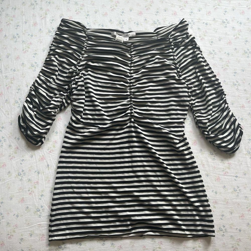 Max Studio Monochrome Striped Top